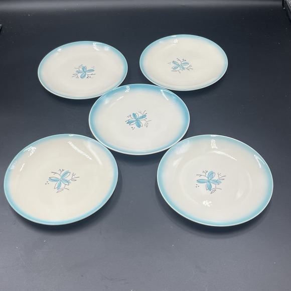 Cunningham & Pickett Other - Cunningham & Pickett Avalon Aqua Atomic Flora Design 1950's Set of 5